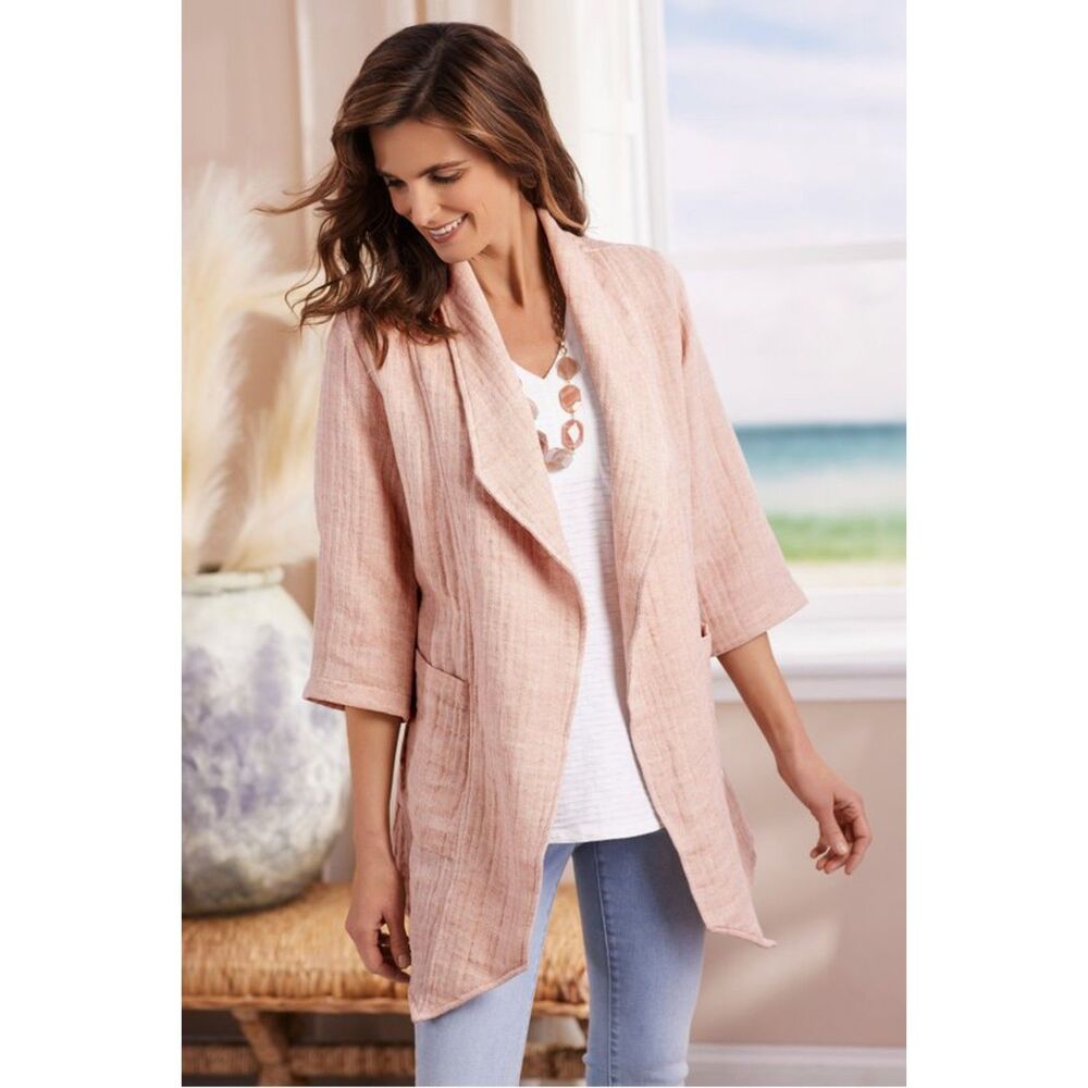 NWT Soft Surroundings Doria Topper, Rose, Size XS